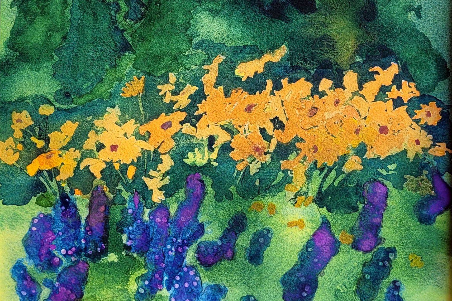 watercolor wildflowers Oregon